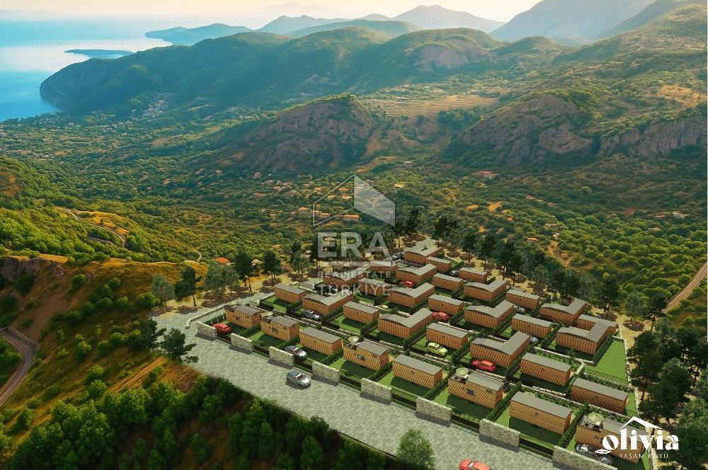 Datça Mesudiye'de Deniz Manzaralı Satılık 180 m2 Yaşam Alanı