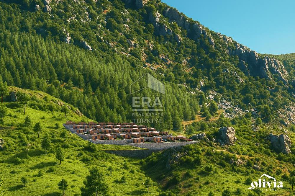 Datça Mesudiye'de Deniz Manzaralı Satılık 180 m2 Yaşam Alanı