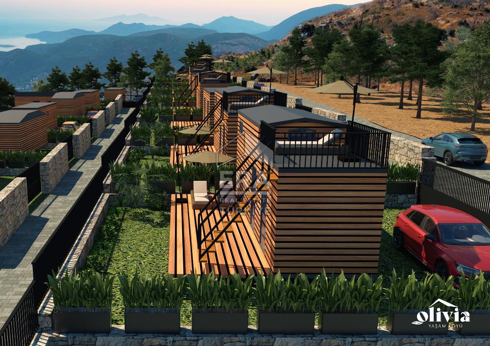 Datça Mesudiye'de Deniz Manzaralı Satılık 180 m2 Parsellenmiş Arazi