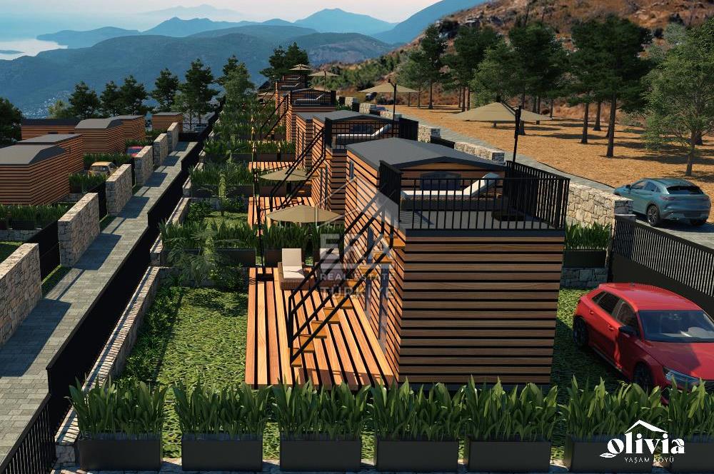 Datça Mesudiye'de Deniz Manzaralı Satılık 180 m2 Yaşam Alanı