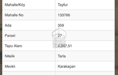 ERA SÖZ DEN ÇANAKKALE GELİBOLUDA SATILIK 4.347,51 M2 TARLA
