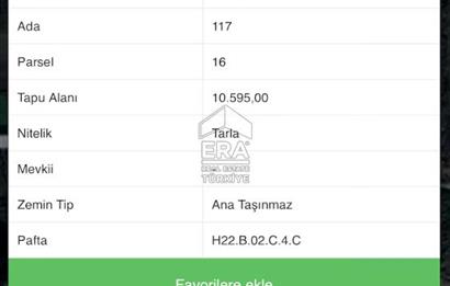 İznik Gölü Manzaralı 10.995m2 Tarla 