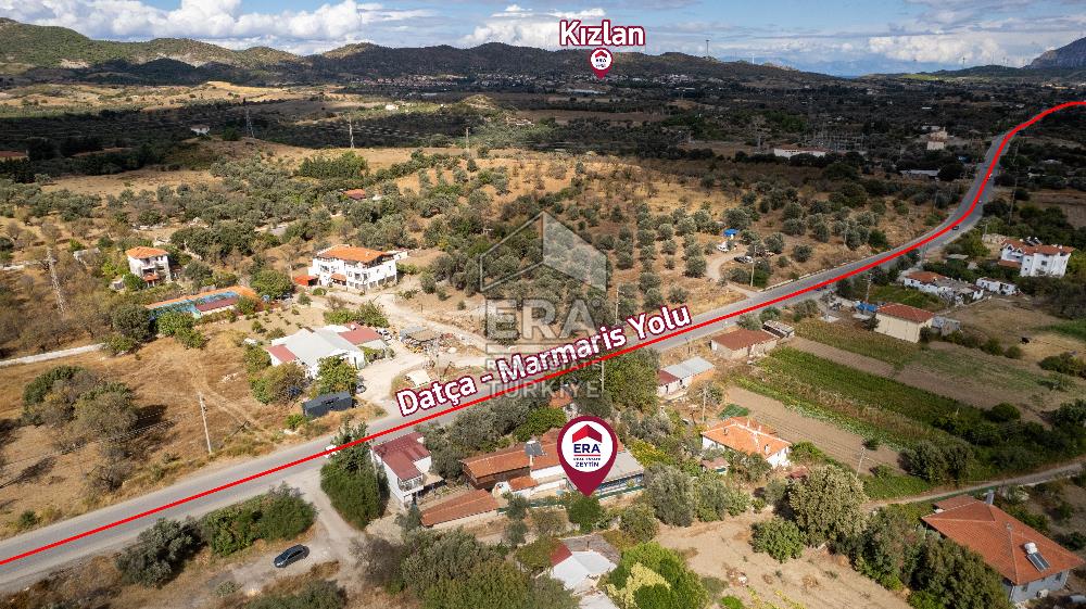 Datça Reşadiye'de 1.085m2 Arsa Paylı 7+2 Havuzlu Çiftlik Evi