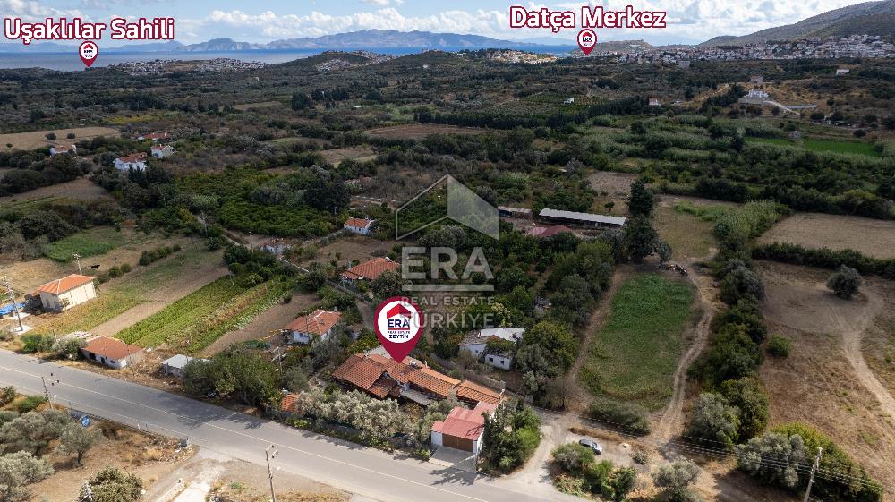 Datça Reşadiye'de 1.085m2 Arsa Paylı 7+2 Havuzlu Çiftlik Evi