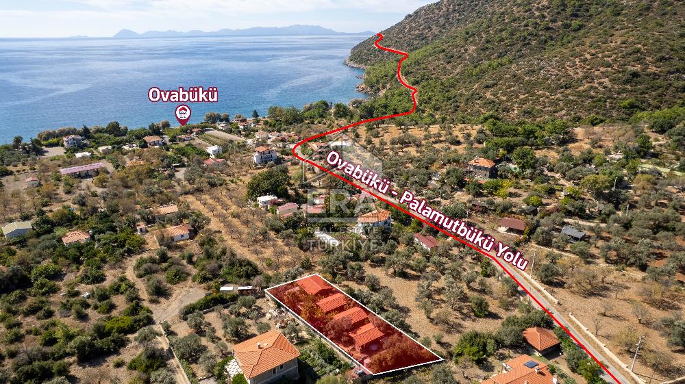 DATÇA OVABÜKÜ’NDE SATILIK 751 m2 ARSA PAYLI 4 ADET BUNGALOV EV
