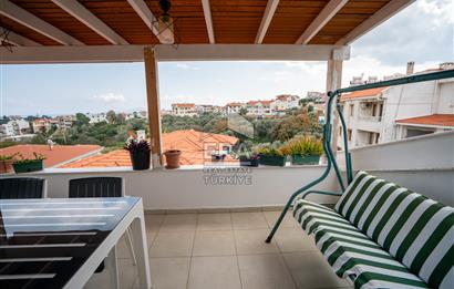 Datça Merkezde Satılık Kapanmaz Deniz Manzaralı 3+1 Çatı Dubleks