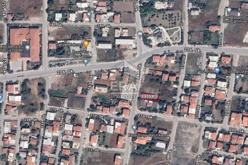 ERA SÖZ DEN BALIKESİR ALTIEYLÜL GÜMÜŞÇEŞME MAH. DE SATILIK 297 M2 İMARLI ARSA