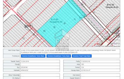 TEKİRDAĞ ERGENE, İMALATHANE TESİS ALANI SATILIK KELEPİR ARSA