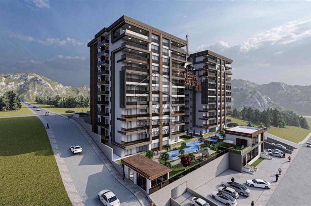 Gümüşler Bulvarı Eyfel Kule'de Geniş Sosyal İmkanlı Lüks 1+1