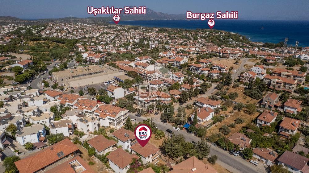 Datça Merkezde Satılık Deniz Gören 3.5+1Tripleks 180m2 Villa