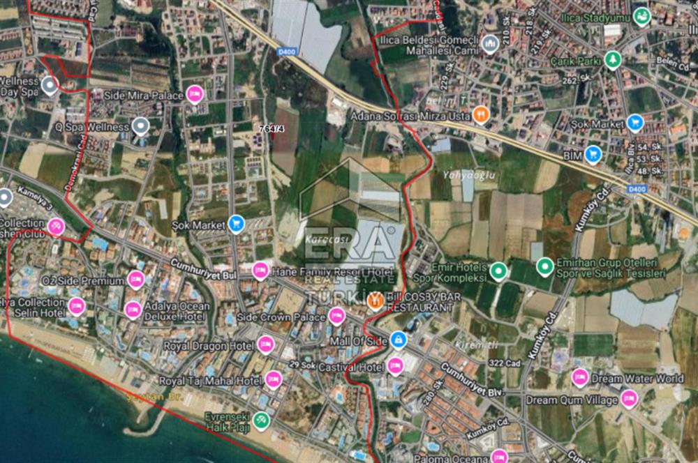 ANTALYA MANAVGAT EVRENSEKİ TURİZM BÖLGESİNDE SATILIK TARLA