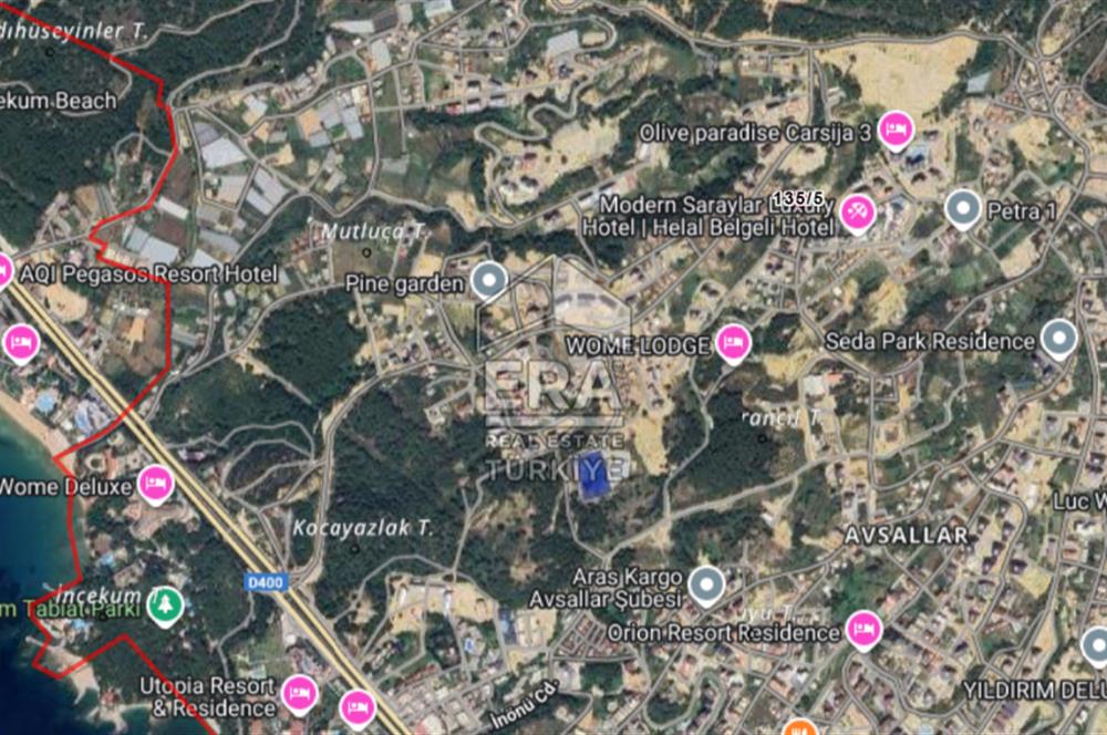 ANTALYA ALANYA AVSALLAR MAHALLESİ SATILIK TERCİHLİ TİCARİ ARSA