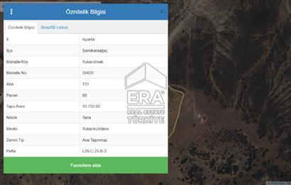 ISPARTA ŞARKİKARAAĞAÇ YUKARIDİNEK MAHALLESİNDE SATILIK TARLA