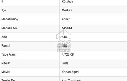 KAÇMAZ FIRSAT! KÜTAHYA MERKEZDE YAKLAŞIK 5 DÖNÜM TEK TAPU TARLA!