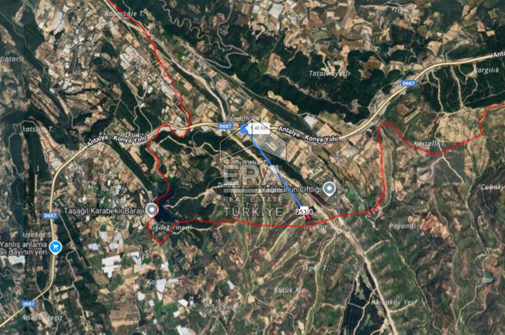 ANTALYA MANAVGAT TAŞAĞIL ÇARDAK MAHALLESİ SATILIK TEK TAPU TARLA