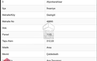 ERA VIP'DEN GÖZLIGÖL'DE SATILIK 312 m² KONUT&VİLLA ARSASI