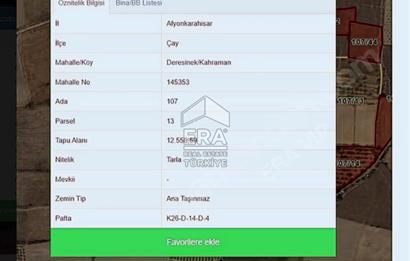 ERA VIP'DEN EBER'DE SATILIK 2 PARSEL 24026 m² TARLA