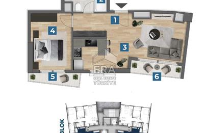 Nevora Yaşam Sitesi C Tipi Deniz Manzaralı 1+1 Satılık Daire