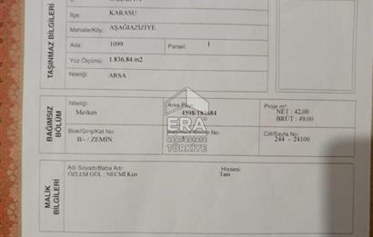 ERA ELITE'den SAKARYA KARASU HAVUZLU 1+1 FIRSAT SATILIK