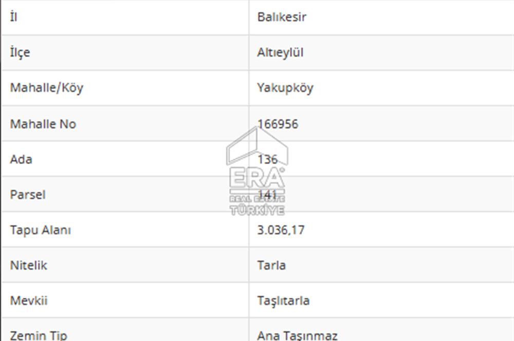 ERA PORT GÜVENCESİYLE YAKUPKÖY'DE SATILIK TARLA