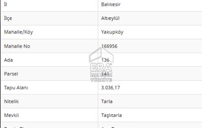 ERA PORT GÜVENCESİYLE YAKUPKÖY'DE SATILIK TARLA