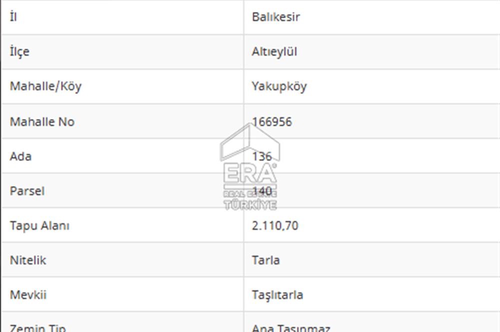 ERA PORT GÜVENCESİYLE YAKUPKÖY'DE SATILIK TARLA