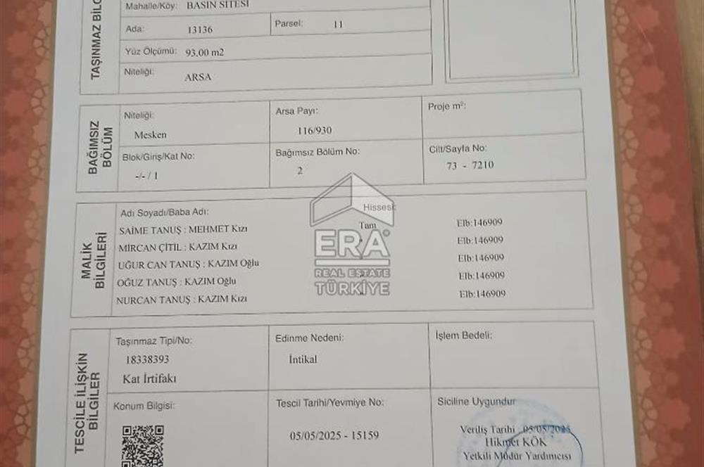 Basın Sitesinde Hastane Karşısında Satılık 1+1 Daire