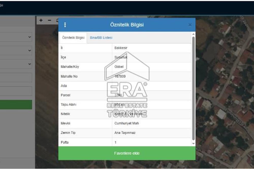 ERA SÖZ GAYRİMENKUL’DEN SUSURLUK GÖBEL’DE SATILIK ARSA