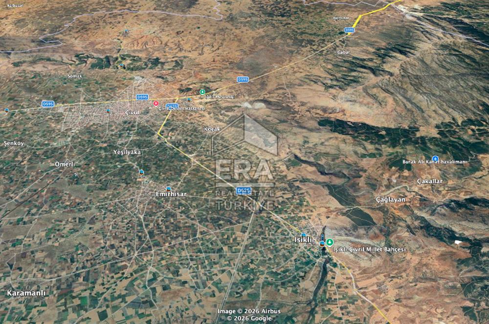 DENİZLİ ÇİVRİL AKDAĞ 15 DÖNÜM TEK TAPU RESMİ YOLU VAR