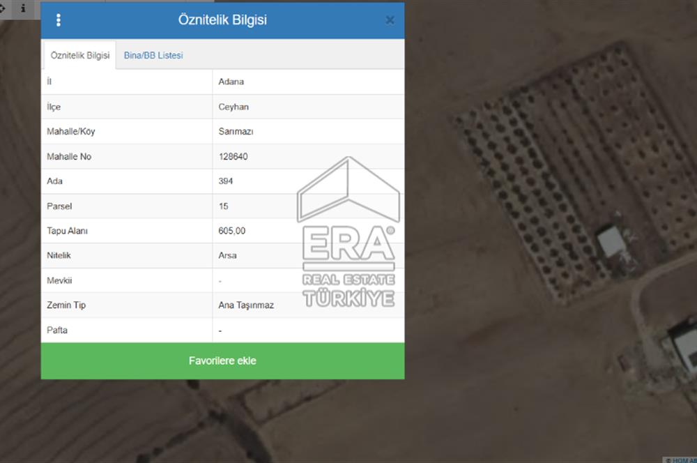 ADANA/CEYHAN/SARIMAZI MAH. YATIRIM'IN YENİ ADRESİN'DE ARSA