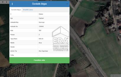 ADANA/CEYHAN/SARIMAZI MAH. YATIRIM'IN YENİ ADRESİ SATILIK ARSA
