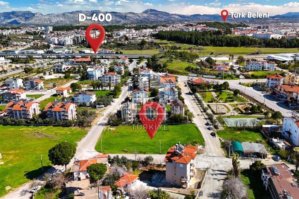 SİDE KEMERDE SATILIK VİLLA+KONUT İMARLI SATILIK 721 M2 KÖŞE ARSA