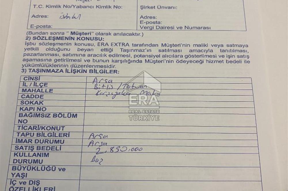 Tatvan Satılık Arsa