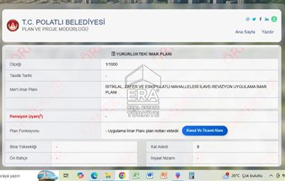 ERA SÖZ GAYRİMENKUL’DEN ANKARA POLATLI’DA SATILIK ARSA