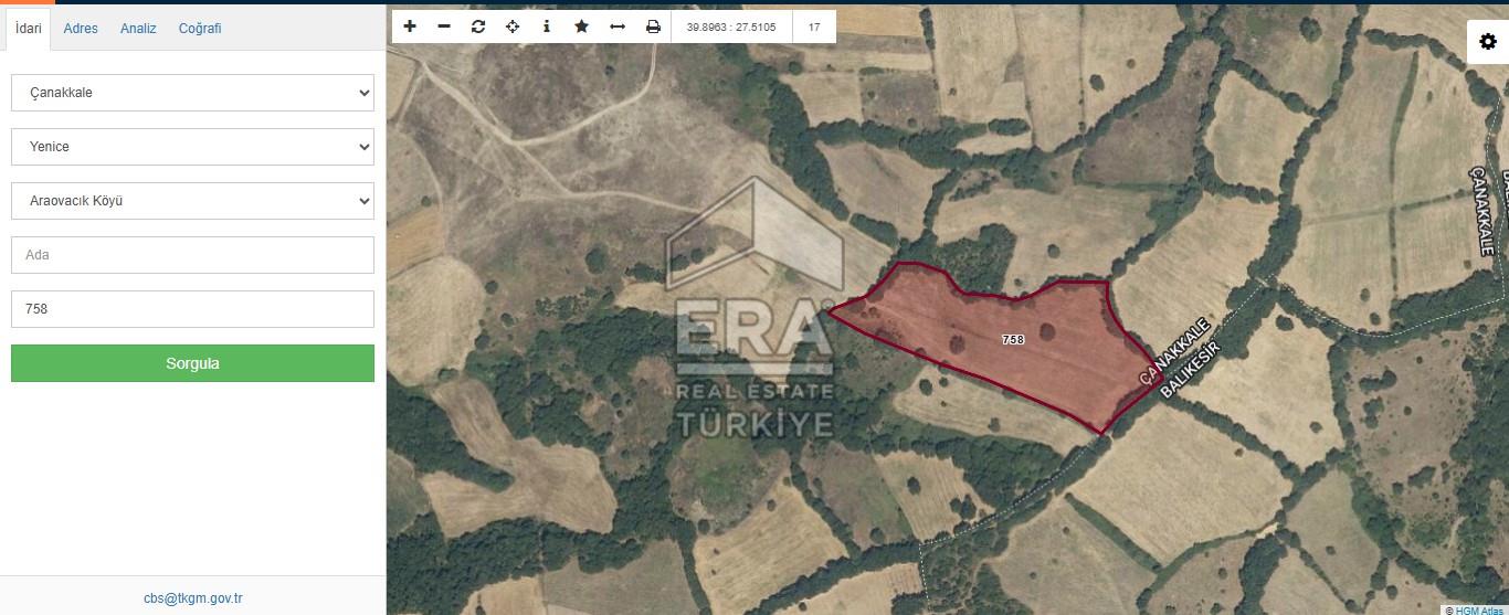 ERA SÖZ GAYRİMENKUL'DEN ÇANAKKALE YENİCE ARAOVACIK'TA DEĞERLİ YATIRIM FIRSATI