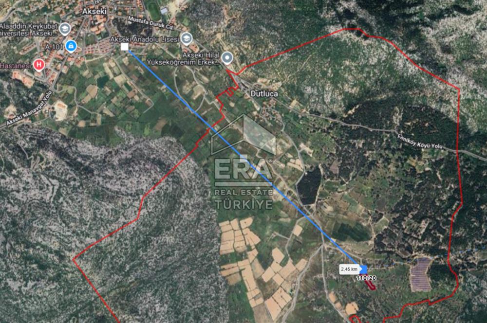 ANTALYA AKSEKİ DUTLUCA MAHALLESİ SATILIK TEK TAPU TARLA
