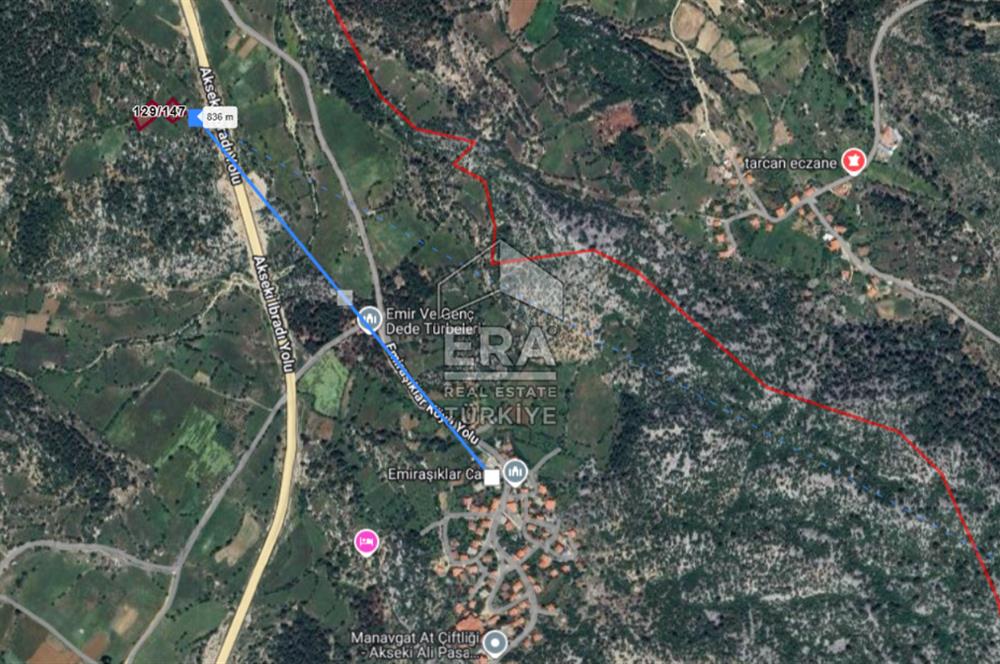 ANTALYA AKSEKİ EMİRAŞIKLAR MAHALLESİ SATILIK TEK TAPU TARLA