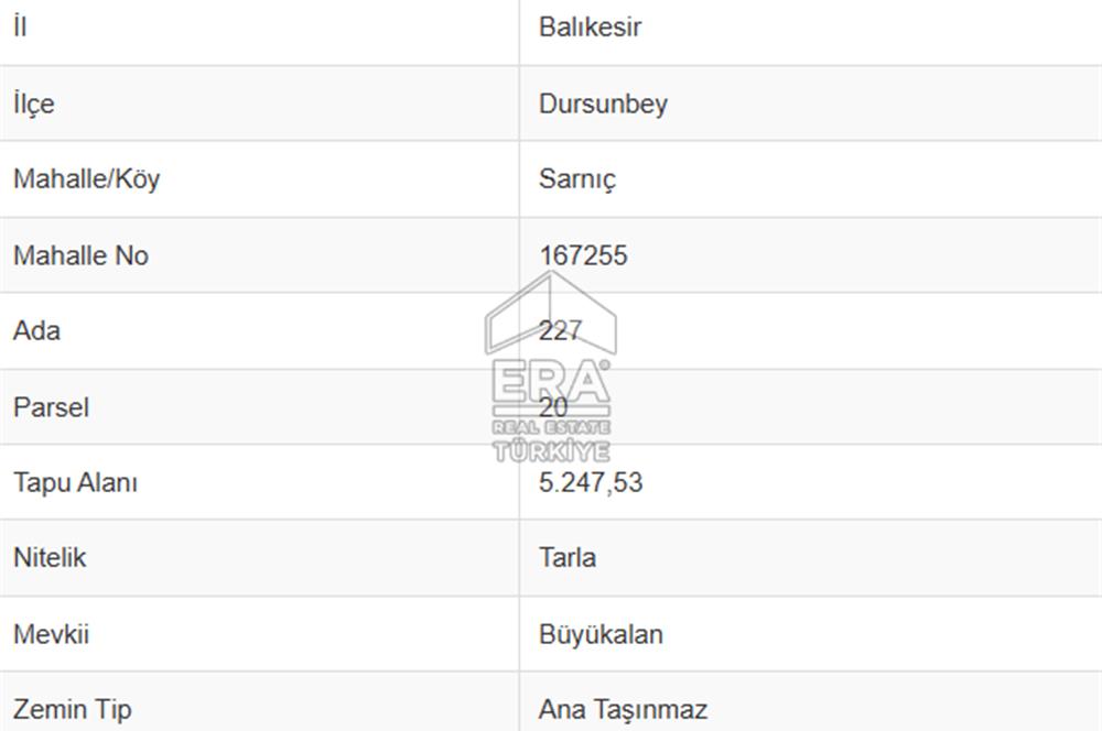 balıkesir dursunbey'de 5 dönüm satılık tarla 