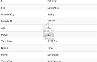 balıkesir dursunbey'de 5 dönüm satılık tarla 