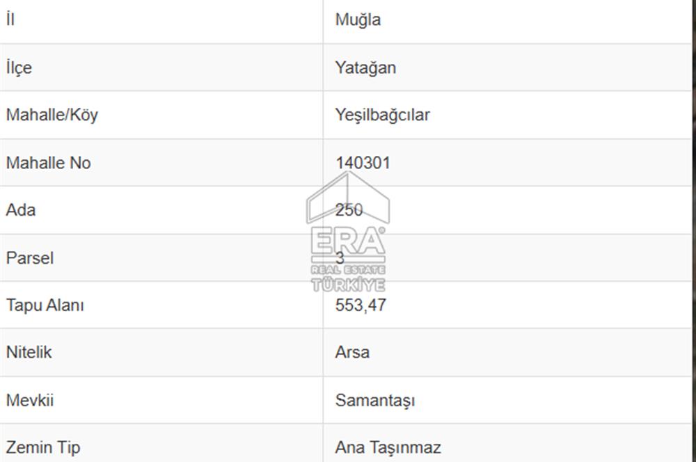 muğla milas yatağan'da satılık arsa 