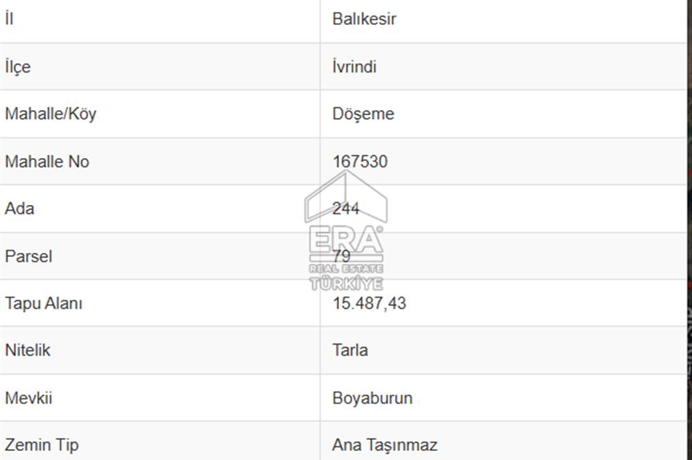 Era Söz'den İvrindi'de Köy Merkezine Yakın Tarla
