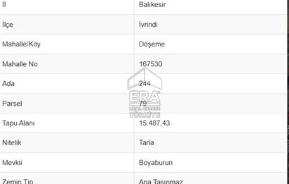 Era Söz'den İvrindi'de Köy Merkezine Yakın Tarla