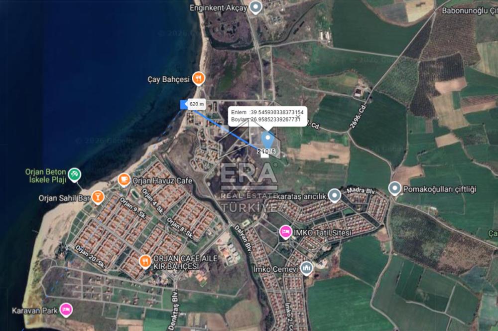 ERA PORT GÜVENCESİYLE BURHANİYE ÇORUK'TA 380m² SATILIK ARSA
