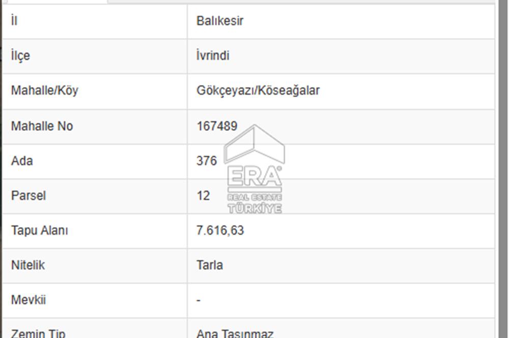 ERA PORT GÜVENCESİYLE GÖKÇEYAZI MAHALLESİNDE 7616M2 TARLA