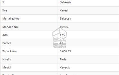 ERA PORT'TAN BAKACAK SANAYİ BÖLGESİNDE SATILIK ARAZİ