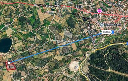 BURDUR İLİ AĞLASUN İLÇESİ KUM'DA 3 + 1 + 7.300 m2 TEK TAPU.